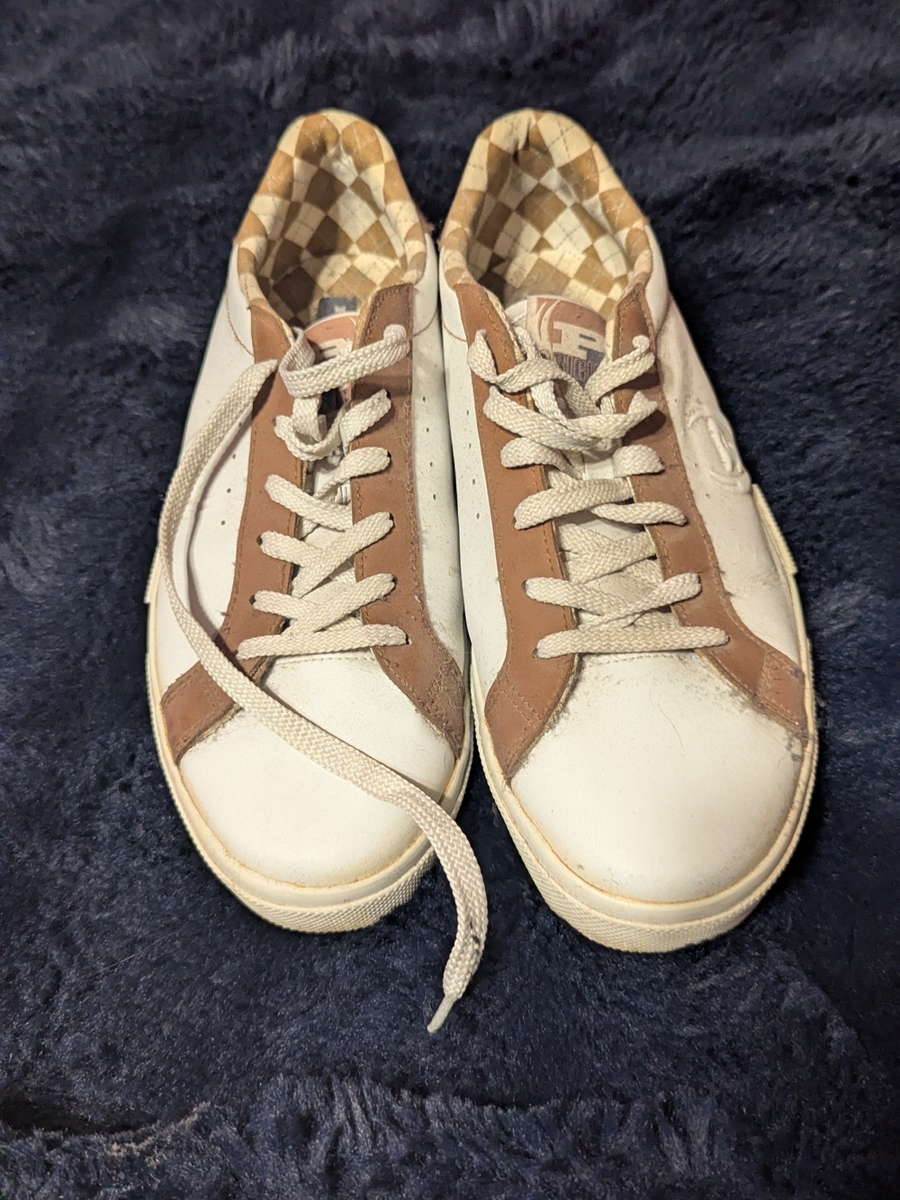 Men's Phat Farm White and Tan Low-Top Sneakers